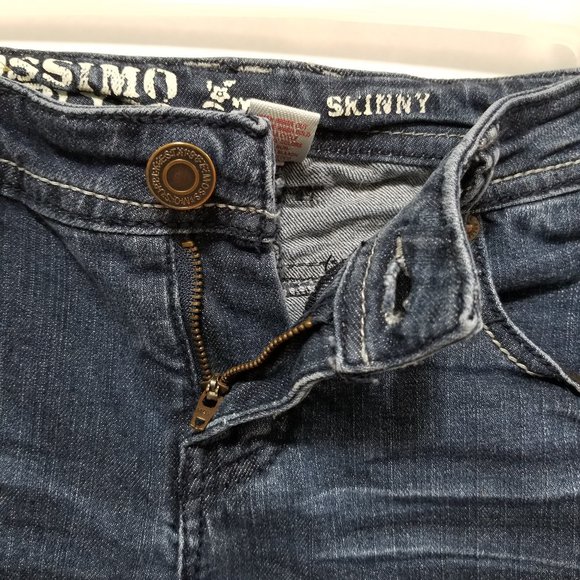 Mossimo jeans 3 Skinny denim whiskered 2010 stretch low rise waist - Picture 9 of 16